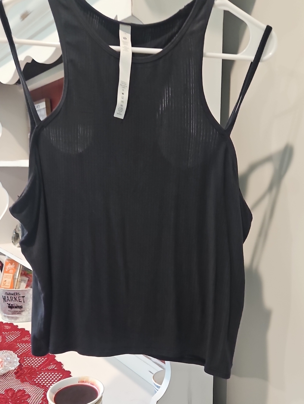 lululemon athletica Black Ribbed Sleeveless Tank